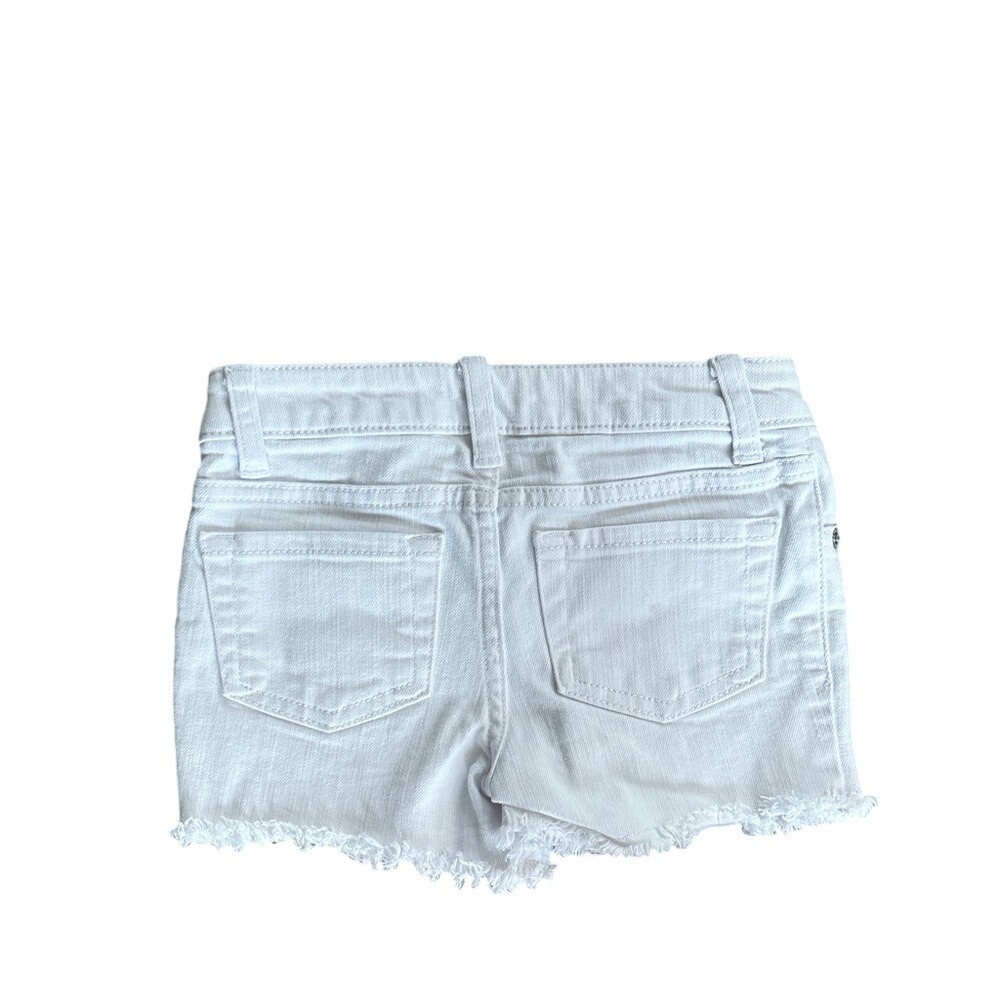 Cat Jack Girls White Denim Cutoff‎ Shorts Size XS 4 5 Ultimate Stretch - Picture 3 of 3
